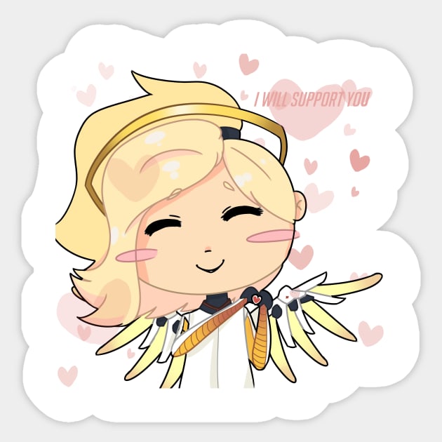 Mercy - I will support you Sticker by CandyCara